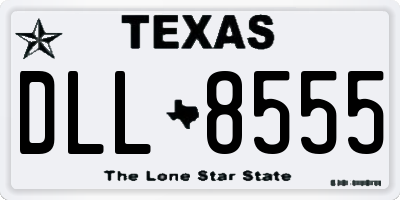 TX license plate DLL8555