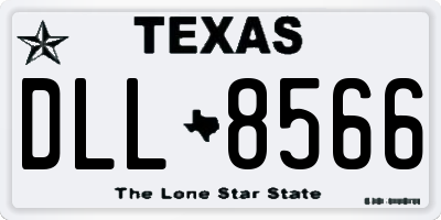 TX license plate DLL8566