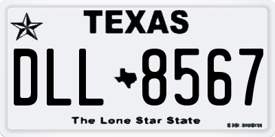 TX license plate DLL8567