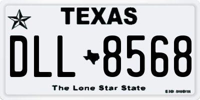 TX license plate DLL8568
