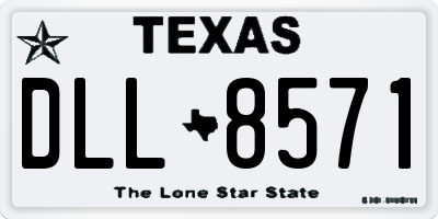 TX license plate DLL8571