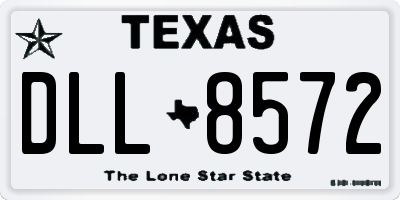 TX license plate DLL8572