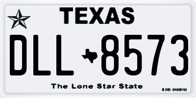 TX license plate DLL8573