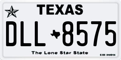 TX license plate DLL8575