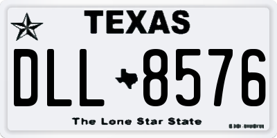TX license plate DLL8576