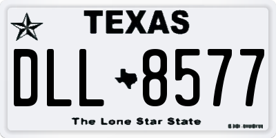 TX license plate DLL8577