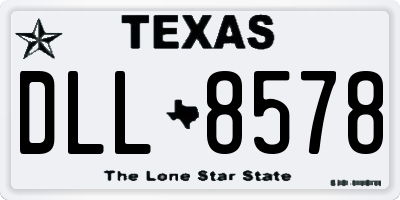 TX license plate DLL8578