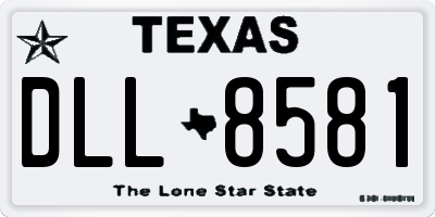 TX license plate DLL8581