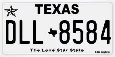 TX license plate DLL8584
