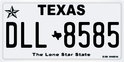 TX license plate DLL8585