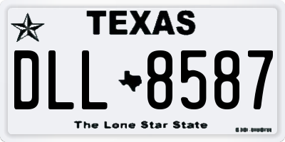 TX license plate DLL8587