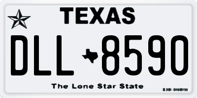 TX license plate DLL8590
