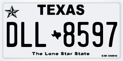 TX license plate DLL8597