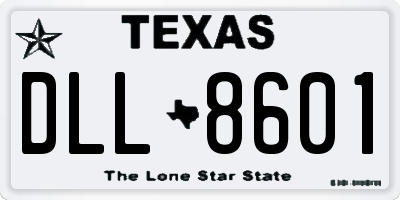 TX license plate DLL8601