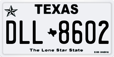 TX license plate DLL8602