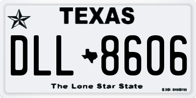 TX license plate DLL8606
