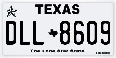 TX license plate DLL8609