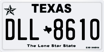 TX license plate DLL8610