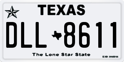 TX license plate DLL8611