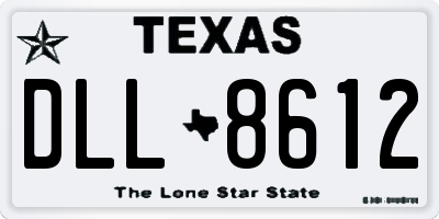 TX license plate DLL8612