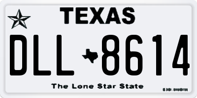 TX license plate DLL8614