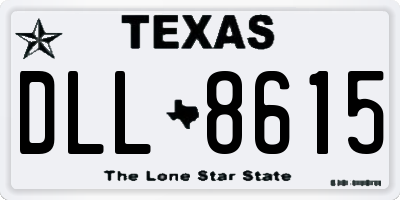 TX license plate DLL8615