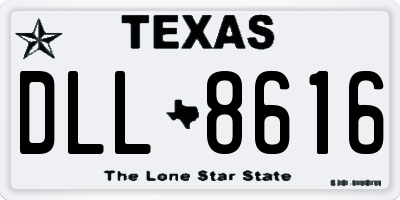 TX license plate DLL8616