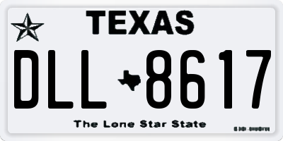 TX license plate DLL8617