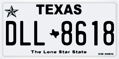 TX license plate DLL8618