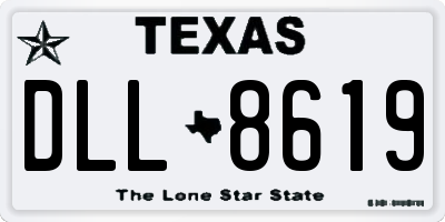 TX license plate DLL8619