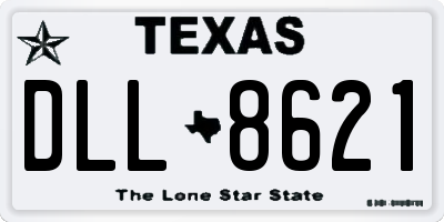TX license plate DLL8621