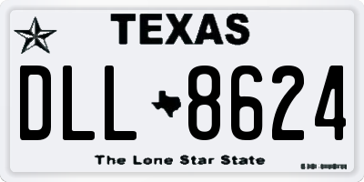 TX license plate DLL8624
