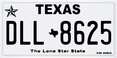 TX license plate DLL8625