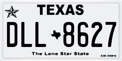 TX license plate DLL8627