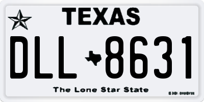 TX license plate DLL8631