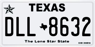 TX license plate DLL8632