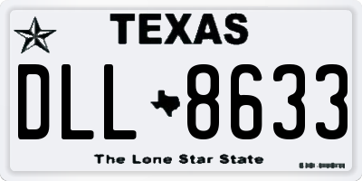 TX license plate DLL8633
