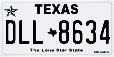 TX license plate DLL8634
