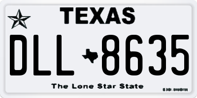 TX license plate DLL8635