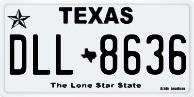 TX license plate DLL8636
