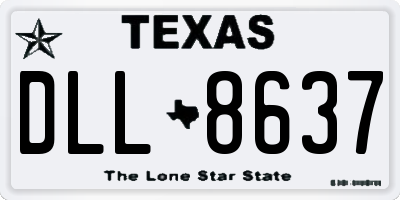 TX license plate DLL8637