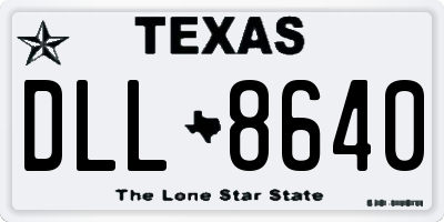 TX license plate DLL8640