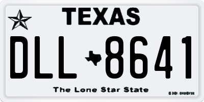TX license plate DLL8641