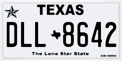 TX license plate DLL8642