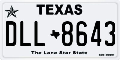 TX license plate DLL8643