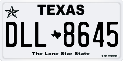 TX license plate DLL8645