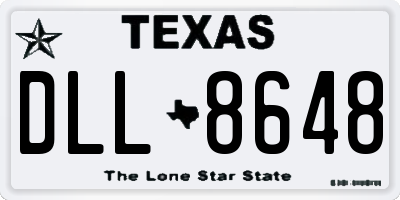 TX license plate DLL8648