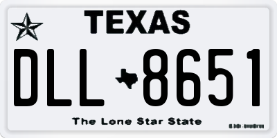TX license plate DLL8651