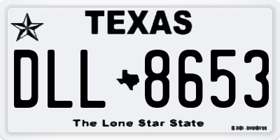 TX license plate DLL8653