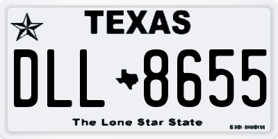 TX license plate DLL8655